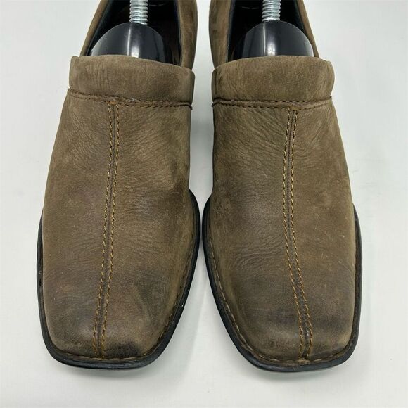 Born Women's Brown Leather Western Ankle Boots Slip On Block Heel Size 7.5M - Picture 5 of 12